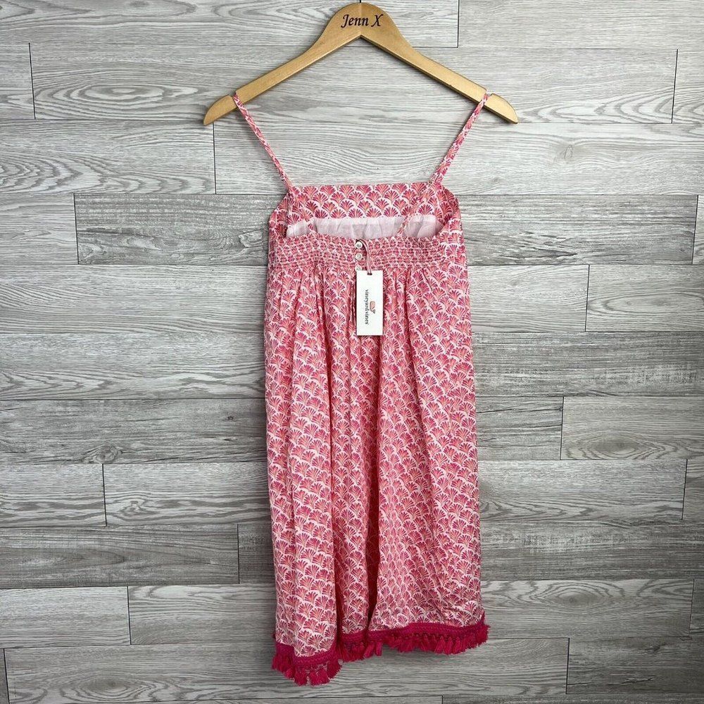 NWT Vineyard Vines Women's Tiny Leaves Swing Beach Dress size XS rhododenron - Picture 6 of 12